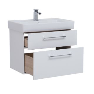 Тумба подвесная Dreja.Rus Q MAX 80 под умывальник Q-80, белый глянец